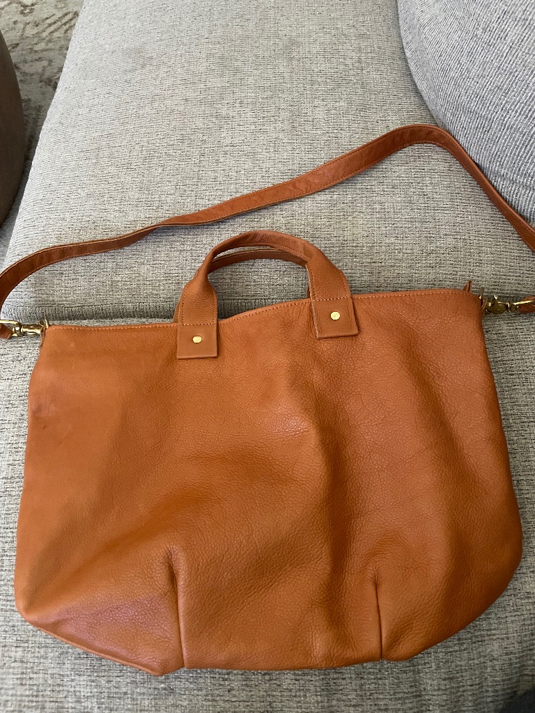 Clare V Leather Tan Messenger Bag